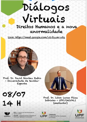 Diálogos Virtuais - Direitos Humanos e a nova anormalidade Dia 08 de julho de 2020