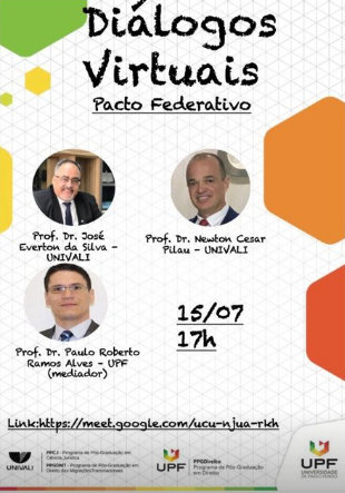 Diálogos Virtuais - Pacto Federativo Dia 15 de julho de 2020