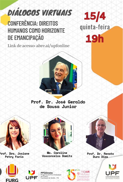 Diálogos Virtuais - Lançamento do Livro: DIREITOS HUMANOS: uma coletânea pela perspectiva dos estudos de gênero e diversidade - Volume 2 - 15 de abril de 2021