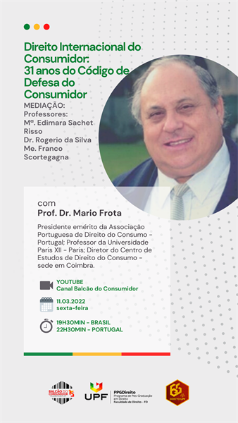 LIVE - Direito Internacional do Consumidor: 31 anos do CDC Dia 11 de março de 2022